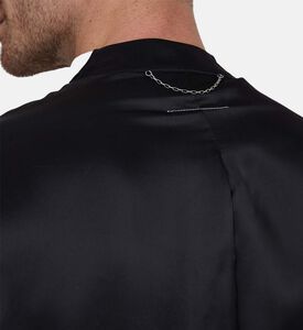 قميص بوبلين فضفاض بأكمام متباينة