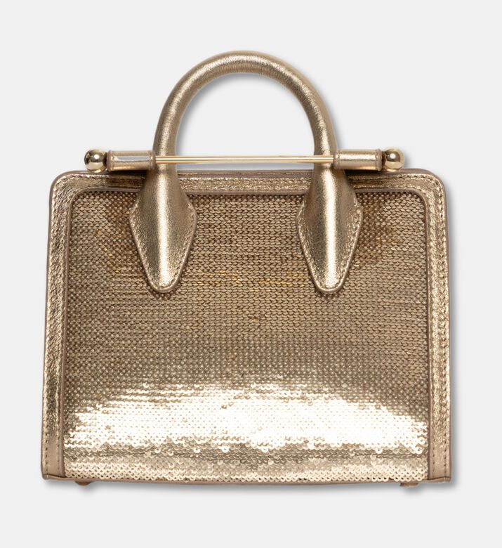 Strathberry Nano Tote Sequin Bag, Gold, Packshot View