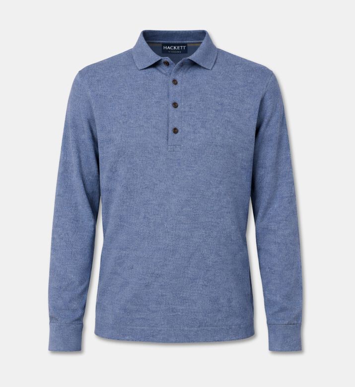 Hackett London Button Placket Long-sleeve Sweater, Packshot View