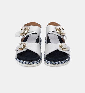 حذاء مفتوح مفصّل بإبزيم