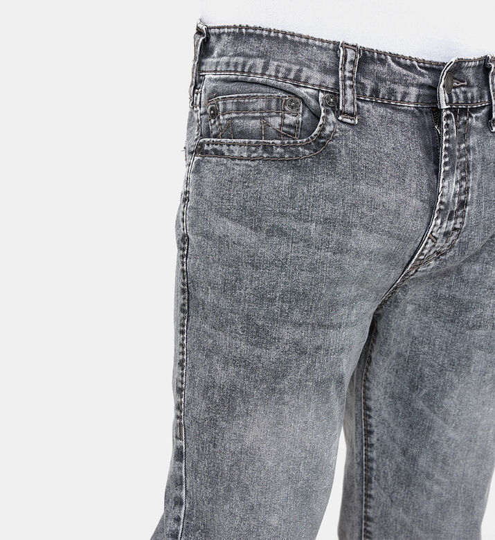 Washed Cotton 5-pockets Denim Pants