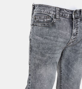 Washed Cotton 5-pockets Denim Pants Washed Cotton 5-pockets Denim Pants