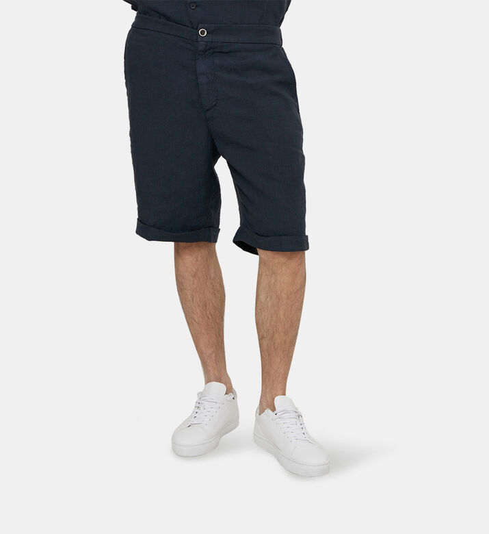 شورت برمودا كتان مصبوغ