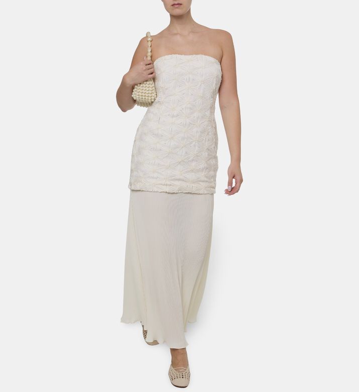 Baobab Strapless Floral-embroidery Maxi Dress, Model View