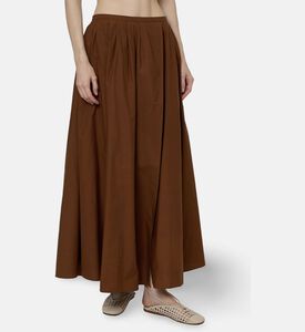 Forte-Forte Cotton Poplin A-line Long Skirt, Model View