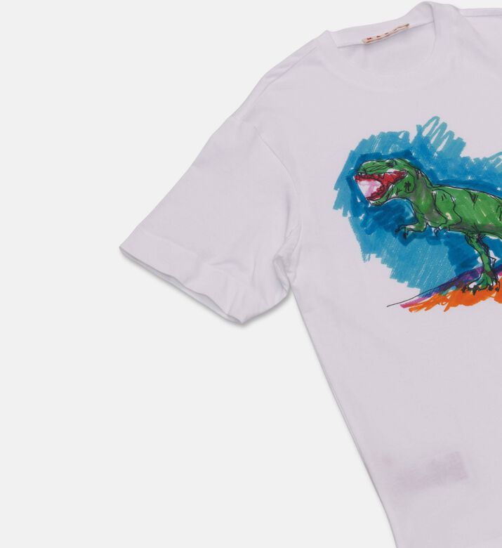 Marni Logo-detail Dinosaur-print T-shirt, Packshot View