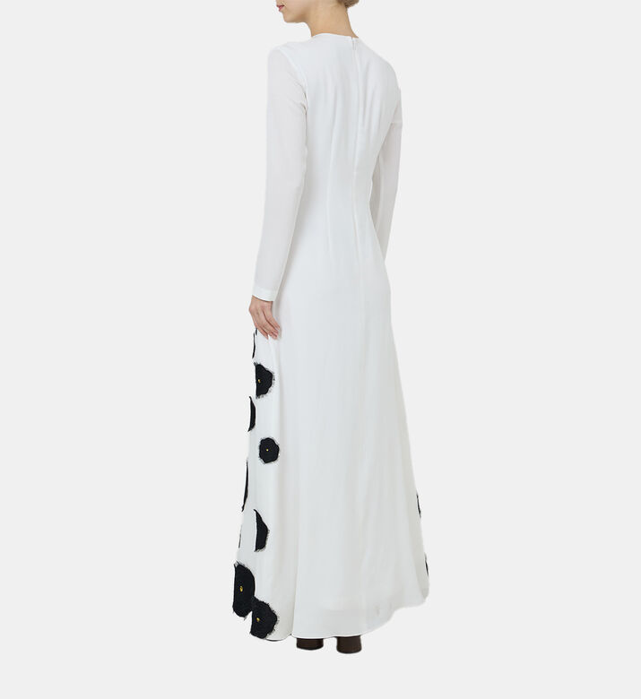 Raissa Floral Appliqué A-line Dress Raissa Floral Appliqué A-line Dress