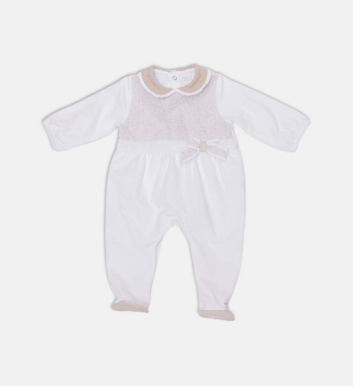 My First Collection Fawn-colored Panel Romper, Packshot View