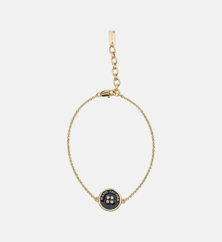 Marc Jacobs Bracelet Button Chain, Black, Packshot View