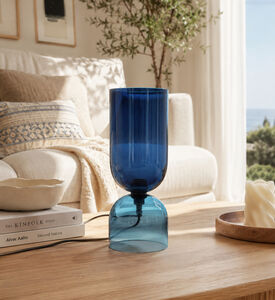 Home Deco and More Cosmo 3 Pin Table Lamp 15x38 Cm, Blue, Packshot View