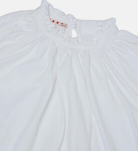 Cotton Ruffled Neck T-shirt Cotton Ruffled Neck T-shirt
