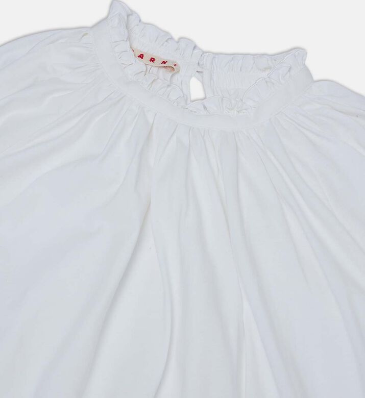 Cotton Ruffled Neck T-shirt Cotton Ruffled Neck T-shirt