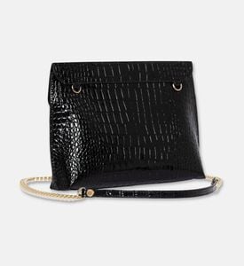 Strathberry Stylist Embossed Croc Crossbody Bag, Black, Packshot View
