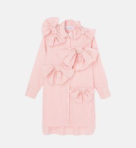 فستان قصير بفيونكة مفضلة