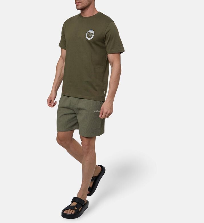 Les Deux Drawstring Closure Regular-fit Shorts, Green, Xl, Model View