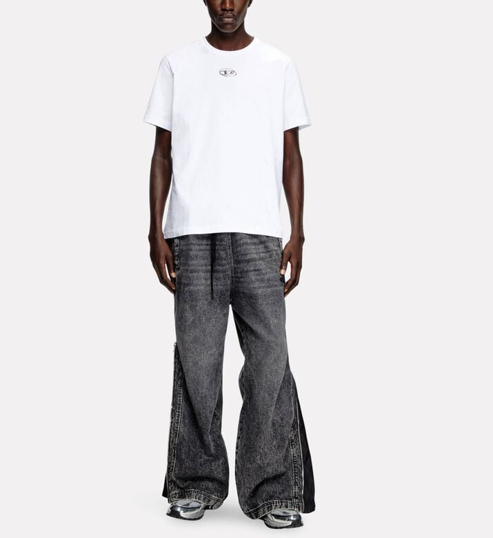 Diesel T-adjust-od Organic Cotton T-shirt, White, L, Model View