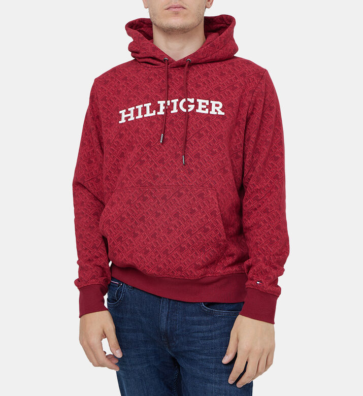 هودي قطن بطبعة Monogram