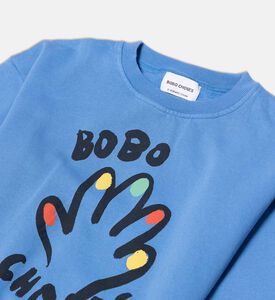 Bobo Choses Logo-detail Colorful Hand Long-sleeve Sweatshirt, Packshot View