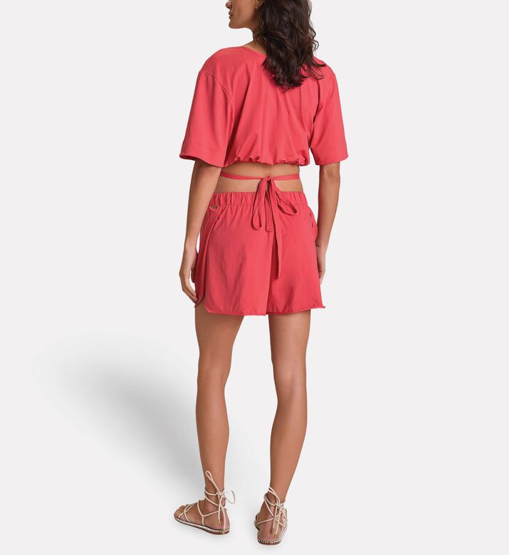 LIVE! V-neck Draped Wide Blouse, Model View