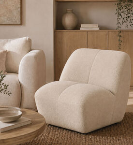 Home Deco and More Pettal Lounge Chair, White, Packshot View