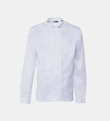 Mandarin Collar Long-sleeve Shirt