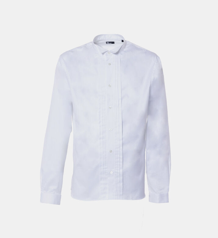 Mandarin Collar Long-sleeve Shirt
