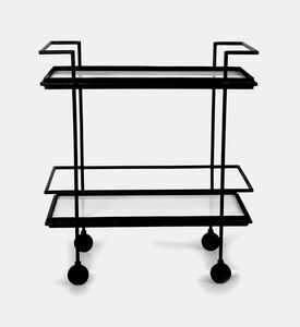 Home Deco and More Jitsu Wheeled Iron Marble Bar Trolley, Packshot View Home Deco and More Jitsu Wheeled Iron Marble Bar Trolley, Packshot View