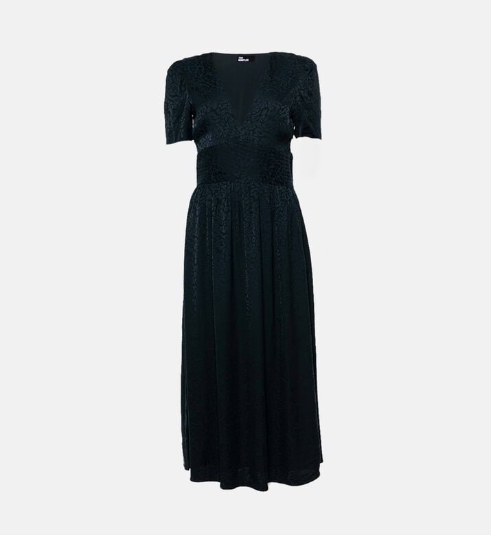 The Kooples Abstract-print High-waist Midi Dress, Packshot View