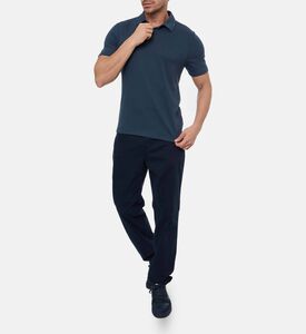 Vince Short-sleeve Regular-fit Polo, Blue, L, Model View