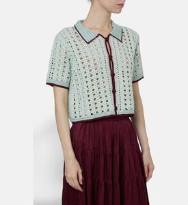 Forte-Forte Handmade Crochet-knit Cardigan, Model View