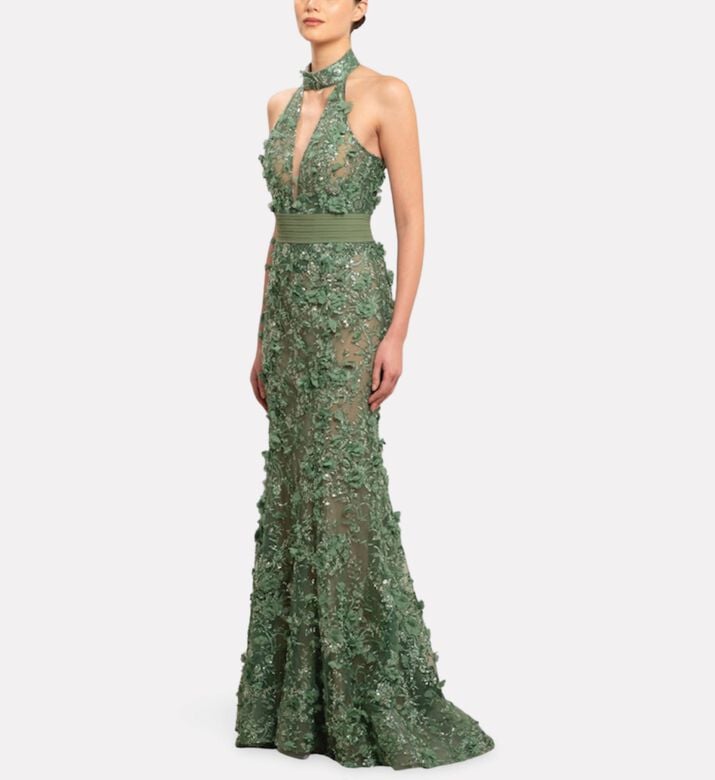 Michael Cinco Long Dress, Model View