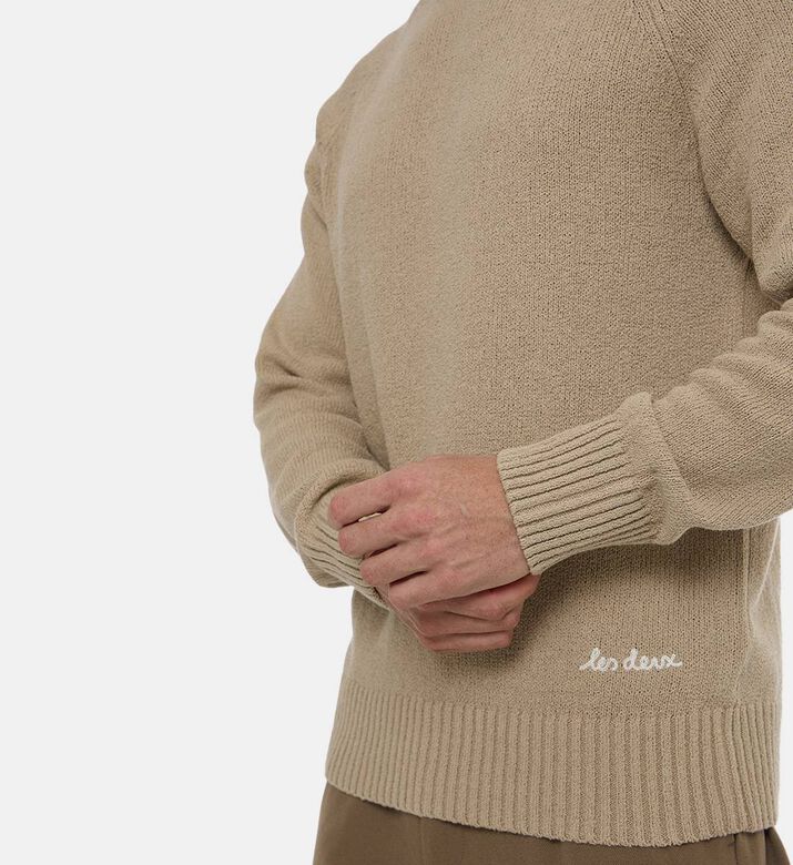 Les Deux Brad Long-sleeve Round Neck Knit, Model View Les Deux Brad Long-sleeve Round Neck Knit, Model View