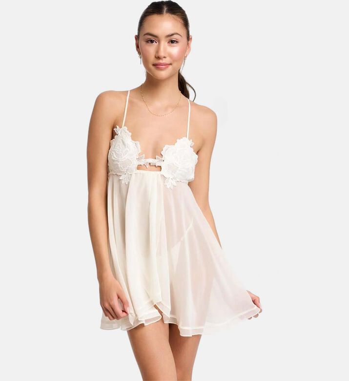 Kiki Floral-applique Babydoll