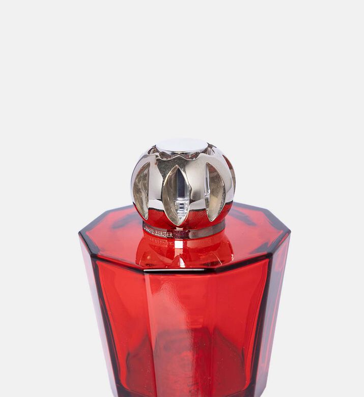 مصباح عطر زجاجي مطلي بكريستال أحمر 125 مل