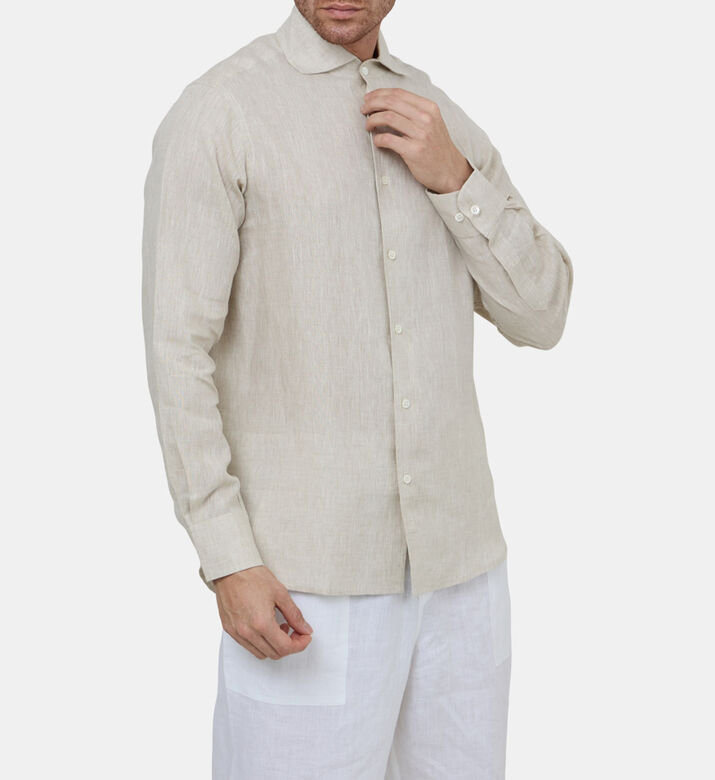 قميص ماريو كتان بصف أزرار