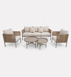 Home Deco and More Woven Wicker Aluminum Outdoor Lounge Set, Packshot View