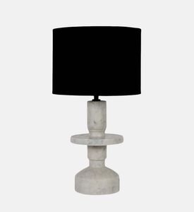 Home Deco and More Lattoo Drum Marble Table Lamp, Packshot View