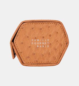 Camille Fournet Embossed Logo Crocodile Leather Watch Case, Brown, Packshot View