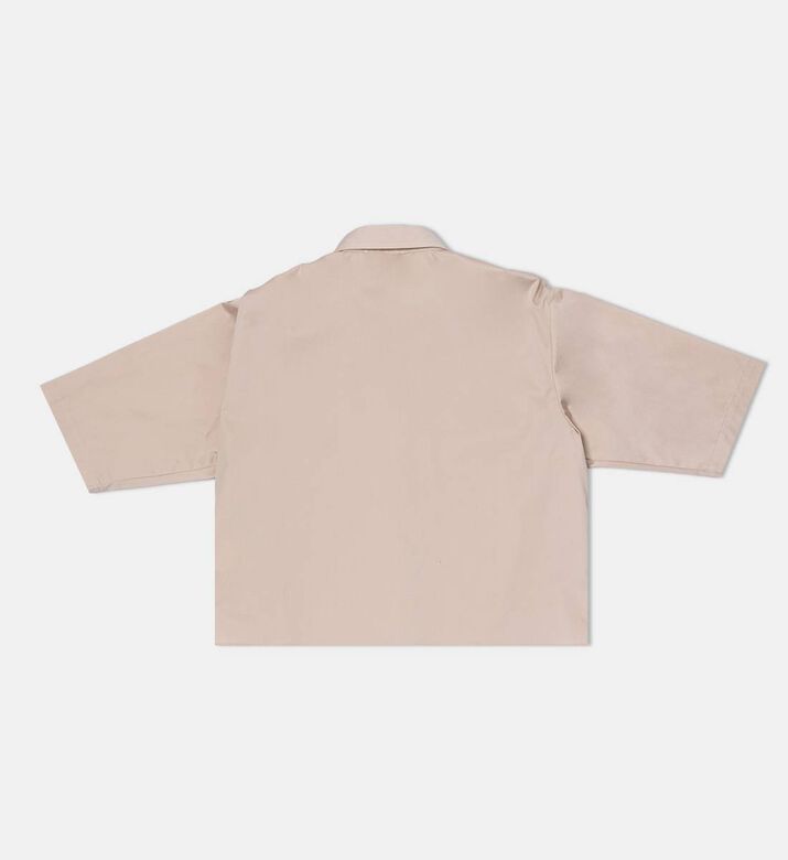 قميص بوبلين بتفاصيل مجمعة