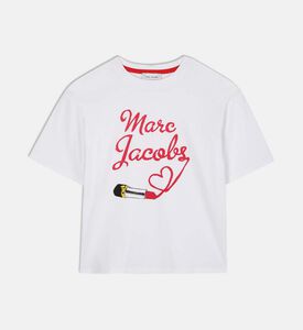 تيشيرت قصير الأكمام بطبعة شعار