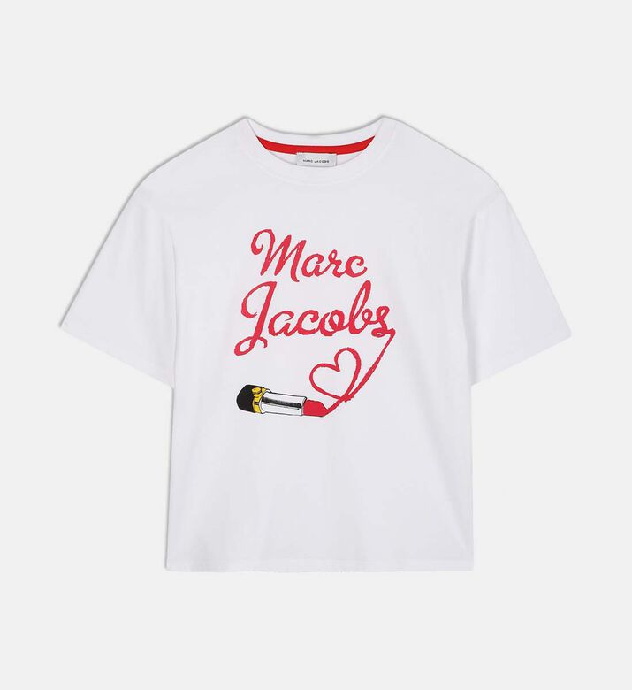 تيشيرت قصير الأكمام بطبعة شعار