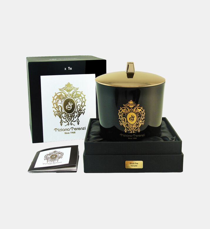 Tiziana Terenzi Black Fire Black Glass 2-wicks Candle, Packshot View