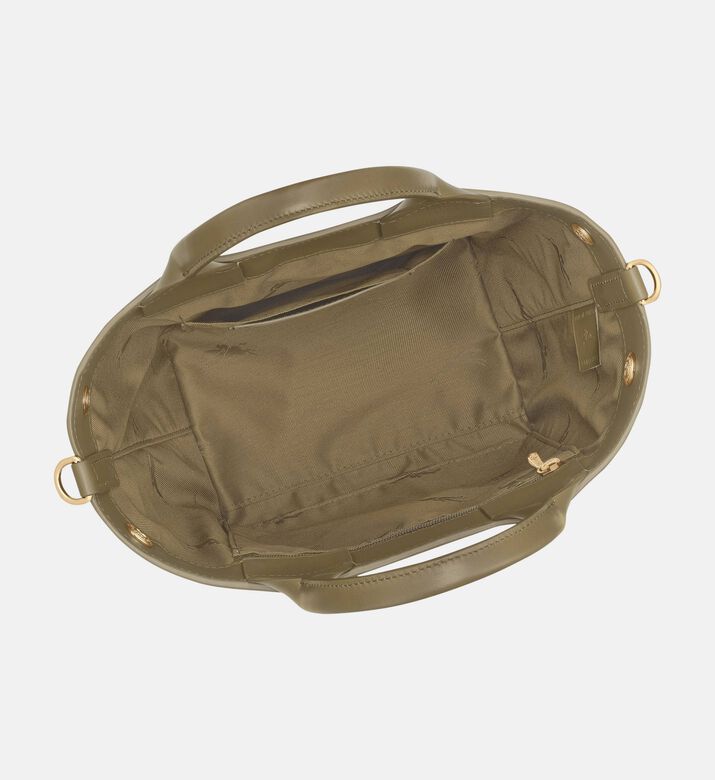 Longchamp Leather Bamboo Clasp Handbag, Packshot View