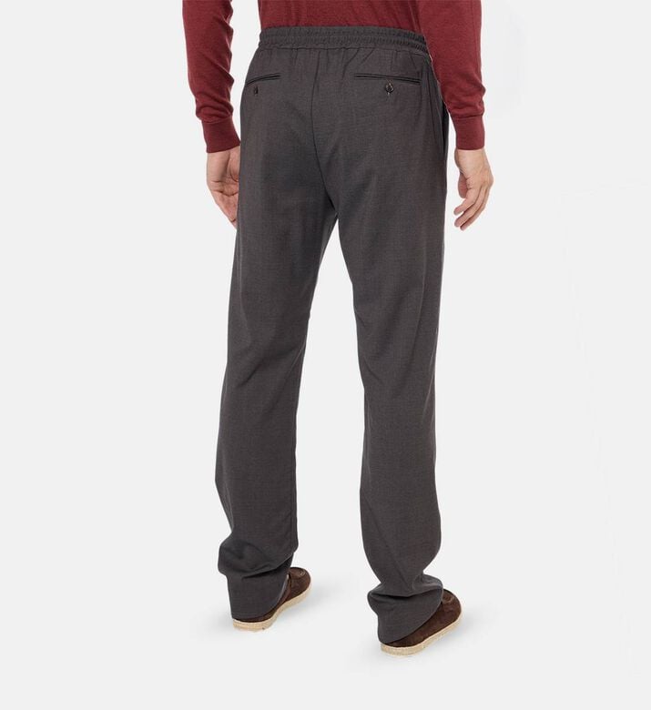 Pal Zileri Textured Straight-leg Lounge Trousers, Light-grey, 48, Model View Pal Zileri Textured Straight-leg Lounge Trousers, Light-grey, 48, Model View