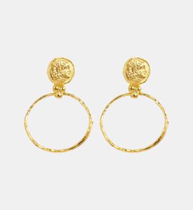 Ottoman Hands Earng Myia Coin Front Hoop, Packshot View Ottoman Hands Earng Myia Coin Front Hoop, Packshot View