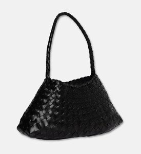 Dragon Diffusion Rosanna Woven Leather Baguette Bag, Black, Packshot View