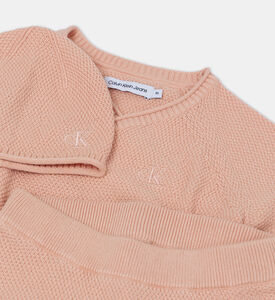 طقم هدية منسوج لحديثي الولادة