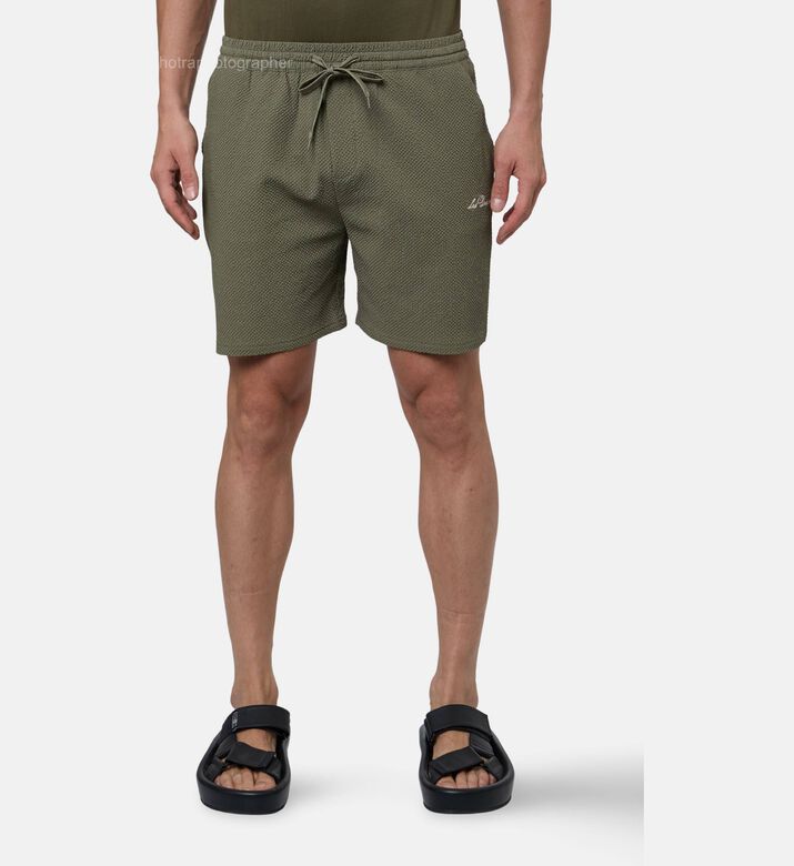 Les Deux Drawstring Closure Regular-fit Shorts, Green, L, Model View
