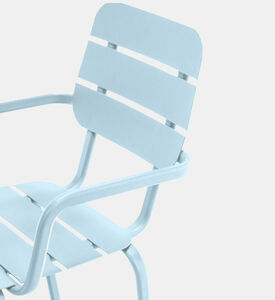 أليكانتي كرسي بذراعين قابل للتكديس من الألومنيوم