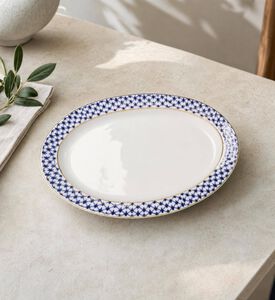 Imperial Cobalt Net Youth Oval Dish, Model View